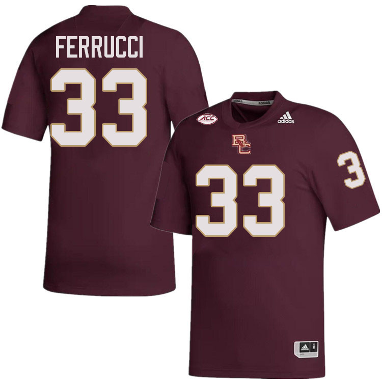 Anthony Ferrucci Jersey,#33 Anthony Ferrucci Boston College Eagles Football Jersey,Uniforms-Maroon